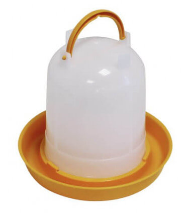 Abreuvoir plastique siphoïdes pour les poules pondeuses et d'ornement. Convient aux poussins. réservoirs de 3 litres.