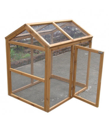 Extension de parc 100 cm pour la volière du poulailler Duplex de Miranda. Accueil + 2 poules.