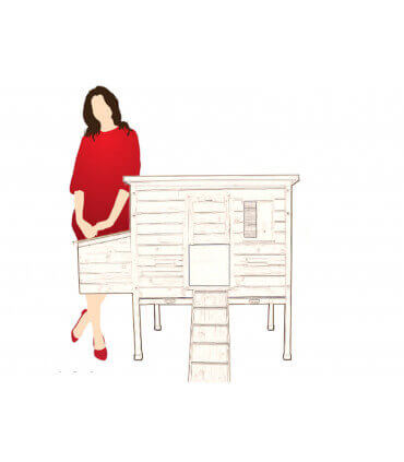 poulailler bois design  français de qualité. 6 poules. poulailler Bungalo