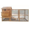 Grand poulailler bois design pour 8/10 poules avec enclos grillagé anti-nuisibles.