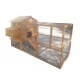 Poulailler bois design XL déplaçable, idéal 8/10 poules avec volière grillagée anti-nuisibles. Porte guillotine.