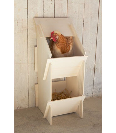 Pondoir bois superposé type puzzle pour poules pondeuses