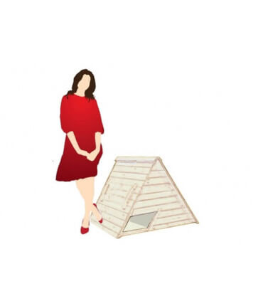 Poulailler 3/4 poules bois déplaçable tipi porte motorisable