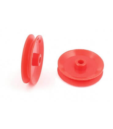 Galet, poulie de renvoi pour montage de portier electronique sur la trappe de votre poulailler.