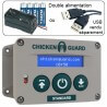 ChickenGuard moteur pour porte automatique de poulailler alimentation piles et usb, version standard avec multi timer.