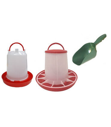 mangeoire volaille plastique 6kg et abreuvoir siphoïde 6l
