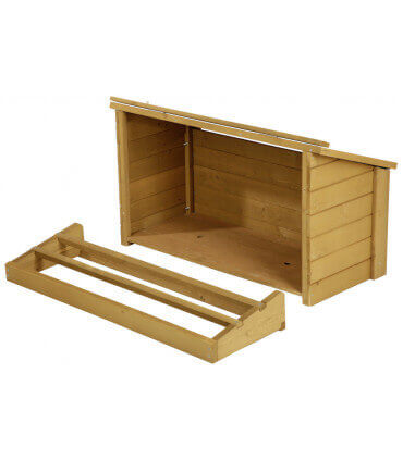 Grand pondoir idéal 6/8 poules pour poulailler bois Emie-lit et perchoirs offerts.