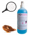 Vigi-derm, solution nettoyante désinfectante pour la peau des poules et volailles de basse-cour.