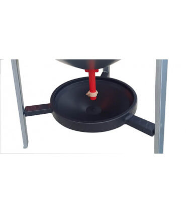 détail écuelle et pipette du grand abreuvoir galva 30 l pour les poules et volailles.