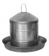 Abreuvoir inox 5 L pour les poules et volailles au bec pointu.