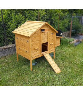 Poulailler design version originale sur pilotis pour 6/8 poules, mobile et solide.