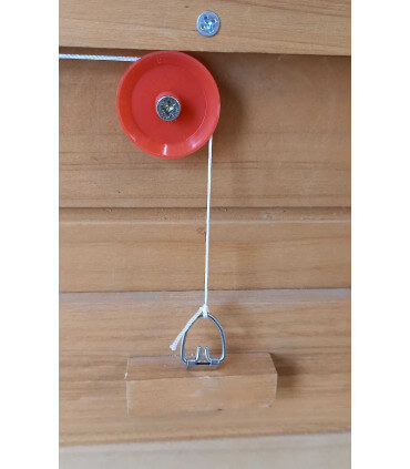 suspension pour porte guillotine de poulailler. crochet métal x 2.