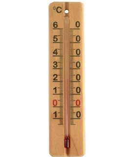 thermometre STIL en bois pour controler la température ambiante du poulailler et assurer le confort des poules.