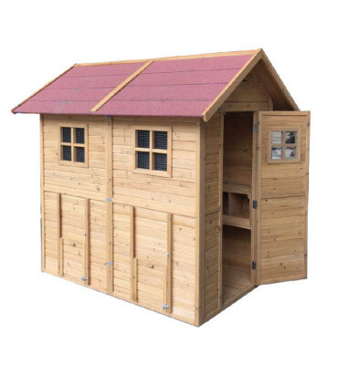 Poulailler bois XXL 10  poules . 2 portes pour moteur, grandes ouvertures, 2 perchoirs et plancher anti-nuisibles.