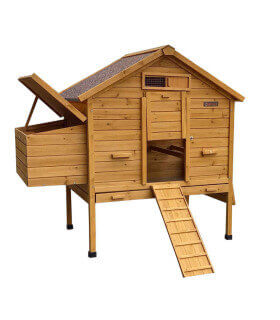 nouveauté poulailler bois sur pilotis pour 4 à 8 poules, pondoir 2 nids , déplaçable. trappe guillotine pour moteur