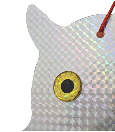 Epouventail a oiseaux, effaroucheur hibou holographique pour éloigner les oiseaux du poulailler