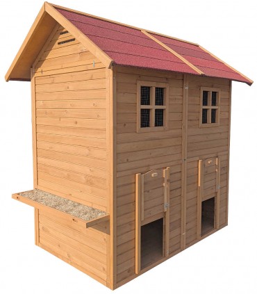 Pouailler 10 poules Vila Fabiola XXl grand luxe avec pondoir 3 nids pour pondeuses.