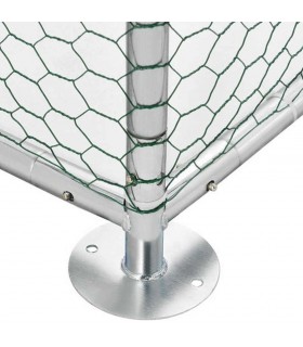 volière métal galva grillagée pour enclos à poules avec protection.