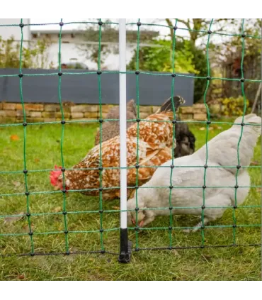 Piquet de clôture double bêche avec fibre de verre pour filet volaille mobile. grande hauteur maxi.