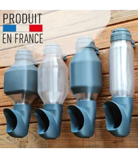 cocobol, mangeoire poules a suspendre, anti-rats, anti gaspillage et anti-oiseaux.