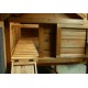 Poulailler bois de qualité XL avec volière pour 5/7 poules pondeuses ou d'ornement.