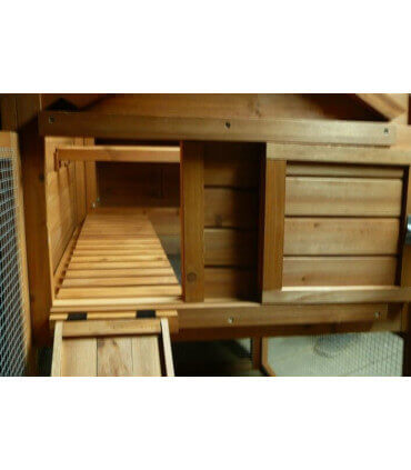 Poulailler bois de qualité XL avec volière pour 5/7 poules pondeuses ou d'ornement.
