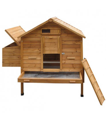 Poulailler bois piloti de magguy avec tiroir et pondoir