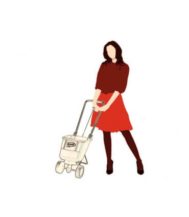 ependeur plastique sur roulettes