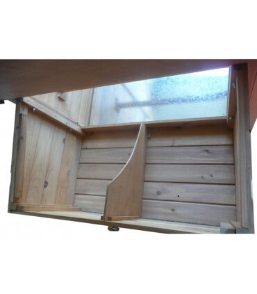 pondoir double loges, 2 grands nids pour 6/8 poules.