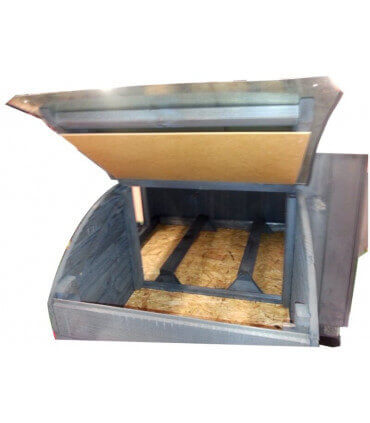 Pondoir du poulailler bois avec isolant et toiture métal zinguée.