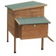 Poulailler bois mobile sur pilotis, 4/6 poules, déplaçable et porte automatique.